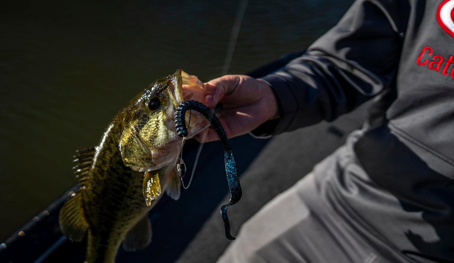 imageBerkley PowerBait Power Worms Fishing Soft BaitPumpkin Chartreuse