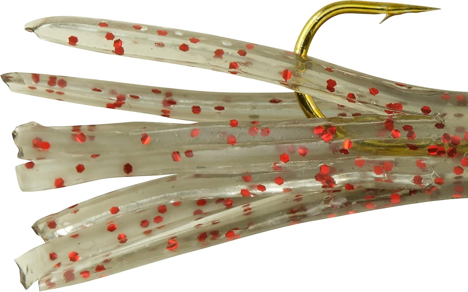 imageBerkley PowerBait PreRigged Atomic Tubes Fishing Soft BaitClear Brown Red Fleck