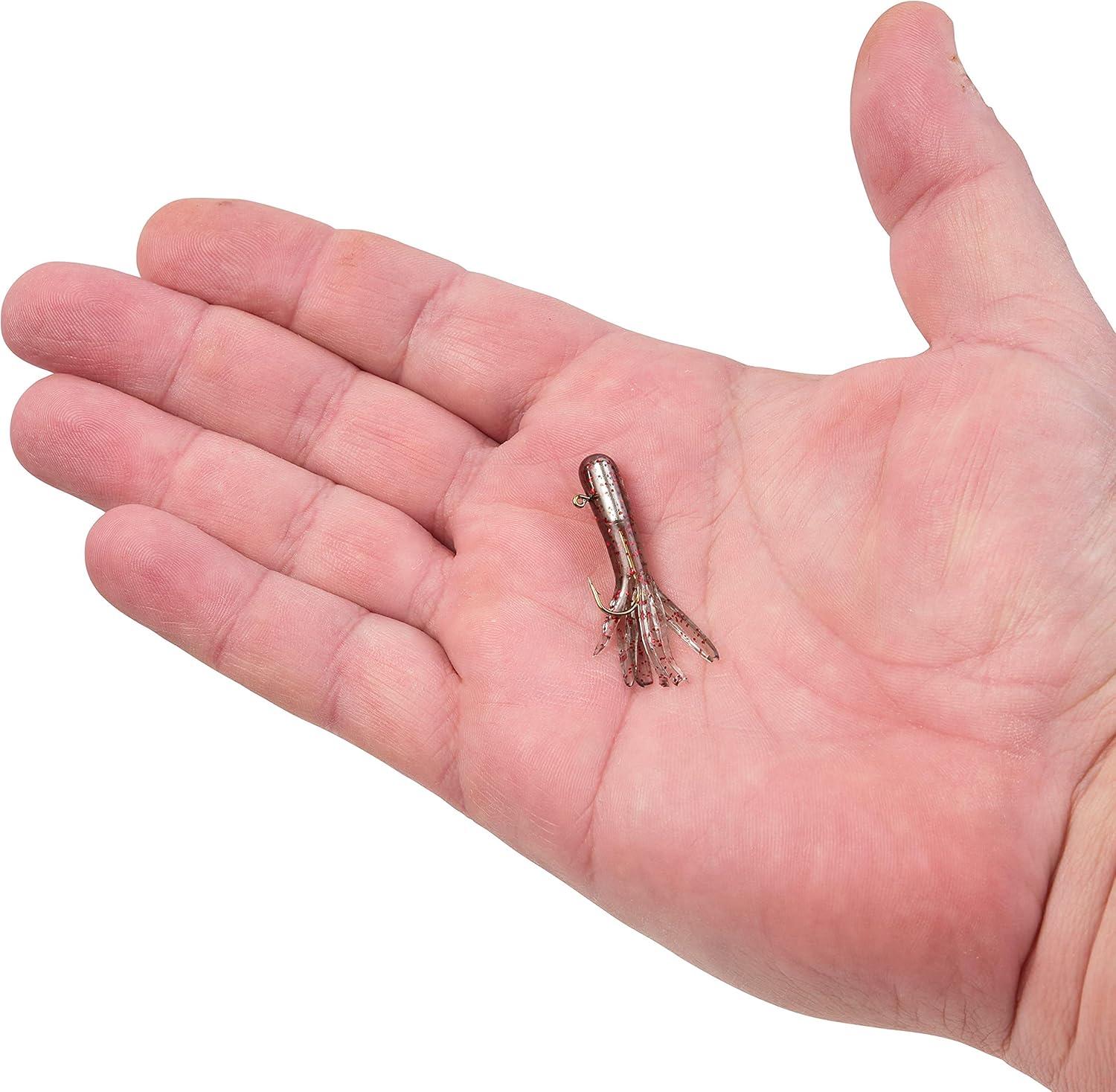 imageBerkley PowerBait PreRigged Atomic Tubes Fishing Soft BaitClear Brown Red Fleck