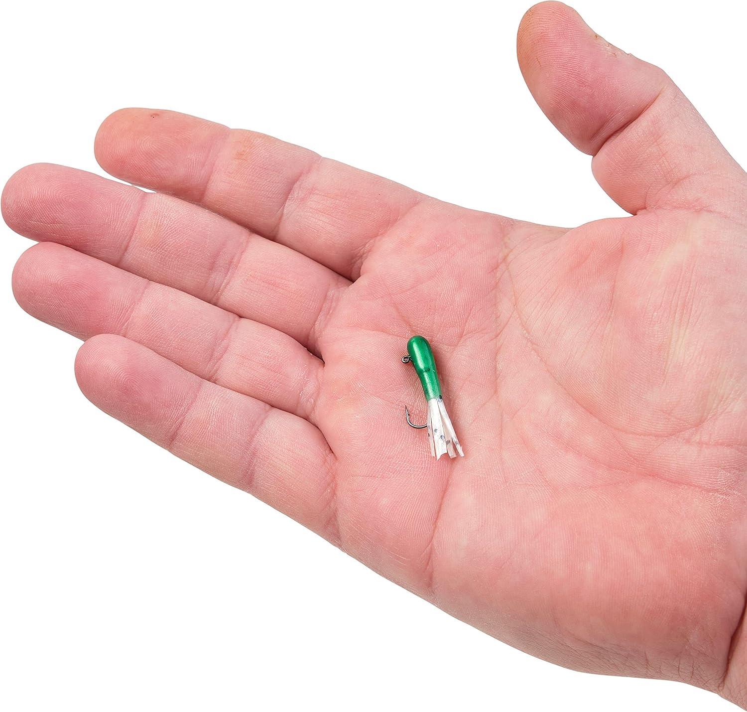imageBerkley PowerBait PreRigged Atomic Tubes Fishing Soft BaitDark Green PearlBlack Pepper