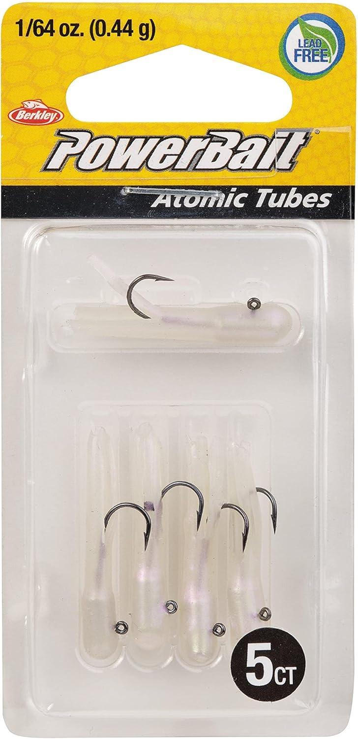 imageBerkley PowerBait PreRigged Atomic Tubes Fishing Soft BaitPearl
