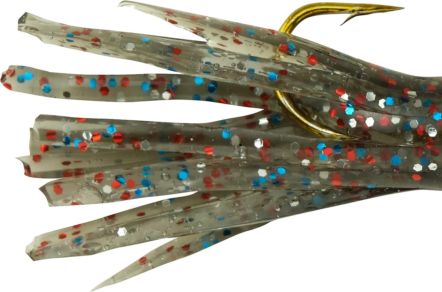 imageBerkley PowerBait PreRigged Atomic Tubes Fishing Soft BaitSmoke Rainbow Sparkle