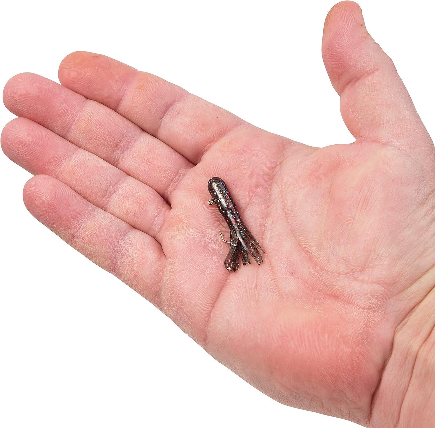 imageBerkley PowerBait PreRigged Atomic Tubes Fishing Soft BaitSmoke Rainbow Sparkle