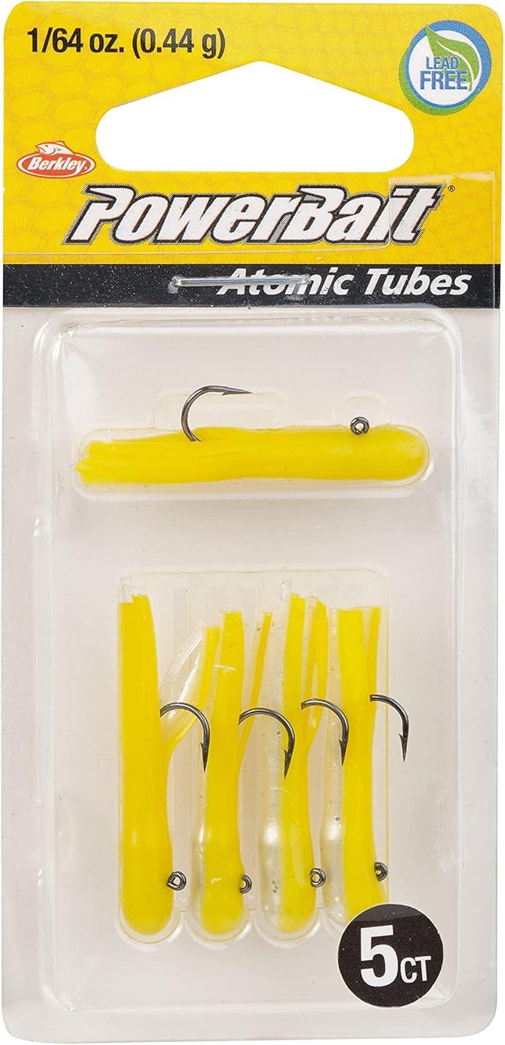 imageBerkley PowerBait PreRigged Atomic Tubes Fishing Soft BaitYellow Back