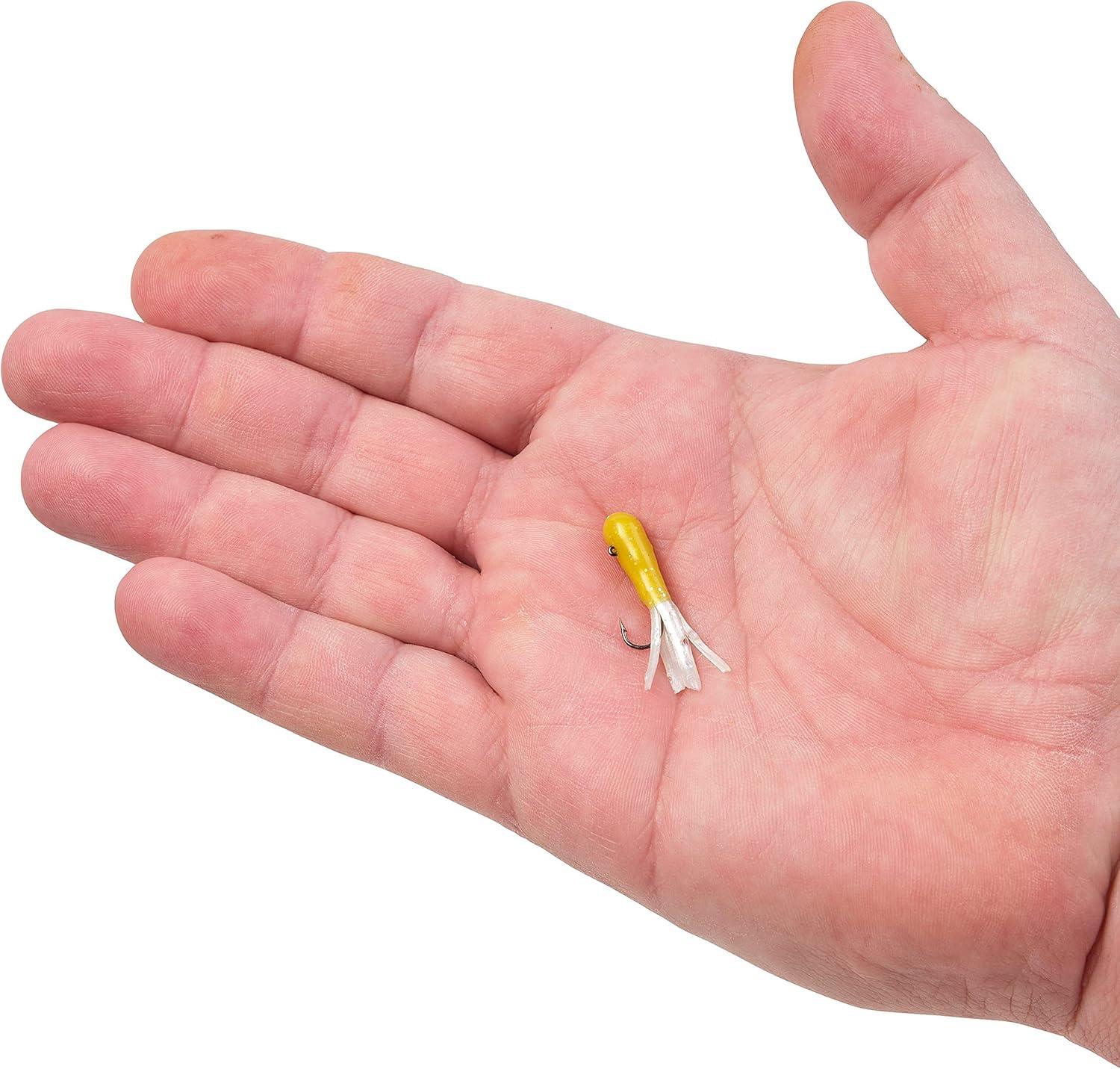 imageBerkley PowerBait PreRigged Atomic Tubes Fishing Soft BaitYellow Pearl Silver Fleck