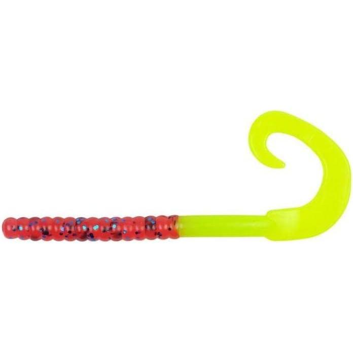 imageBerkley PowerBait Power Worms Fishing Soft BaitPlumChartreuse