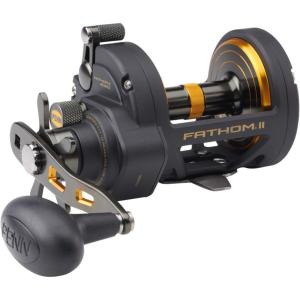 imagePENN Fathom II Star Drag Reel Size 40 Fishing Reel Right Handle Position Black Gold40SD