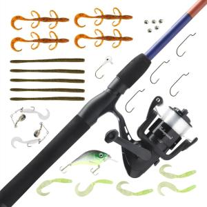imageShakespeare Catch More Fish Spinning Reel and Fishing Rod Combo with KitBass