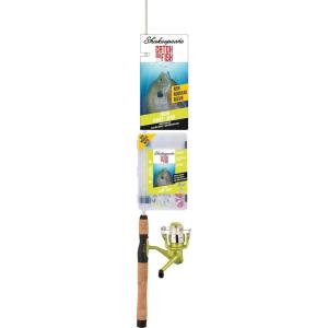 imageShakespeare Catch More Fish Spinning Reel and Fishing Rod Combo with KitYellow  Youth